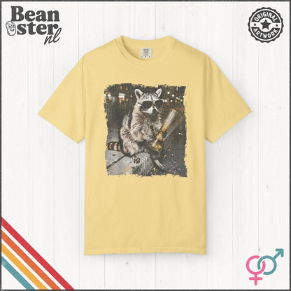 Smoking Raccoon Meme T-Shirt | Funny Vintage Animal Tee