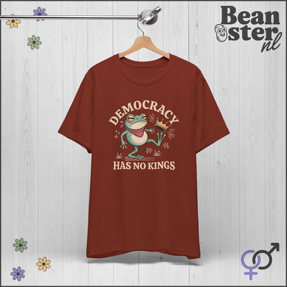 Sassy Frog Shirt – Democracy Has No Kings Tee