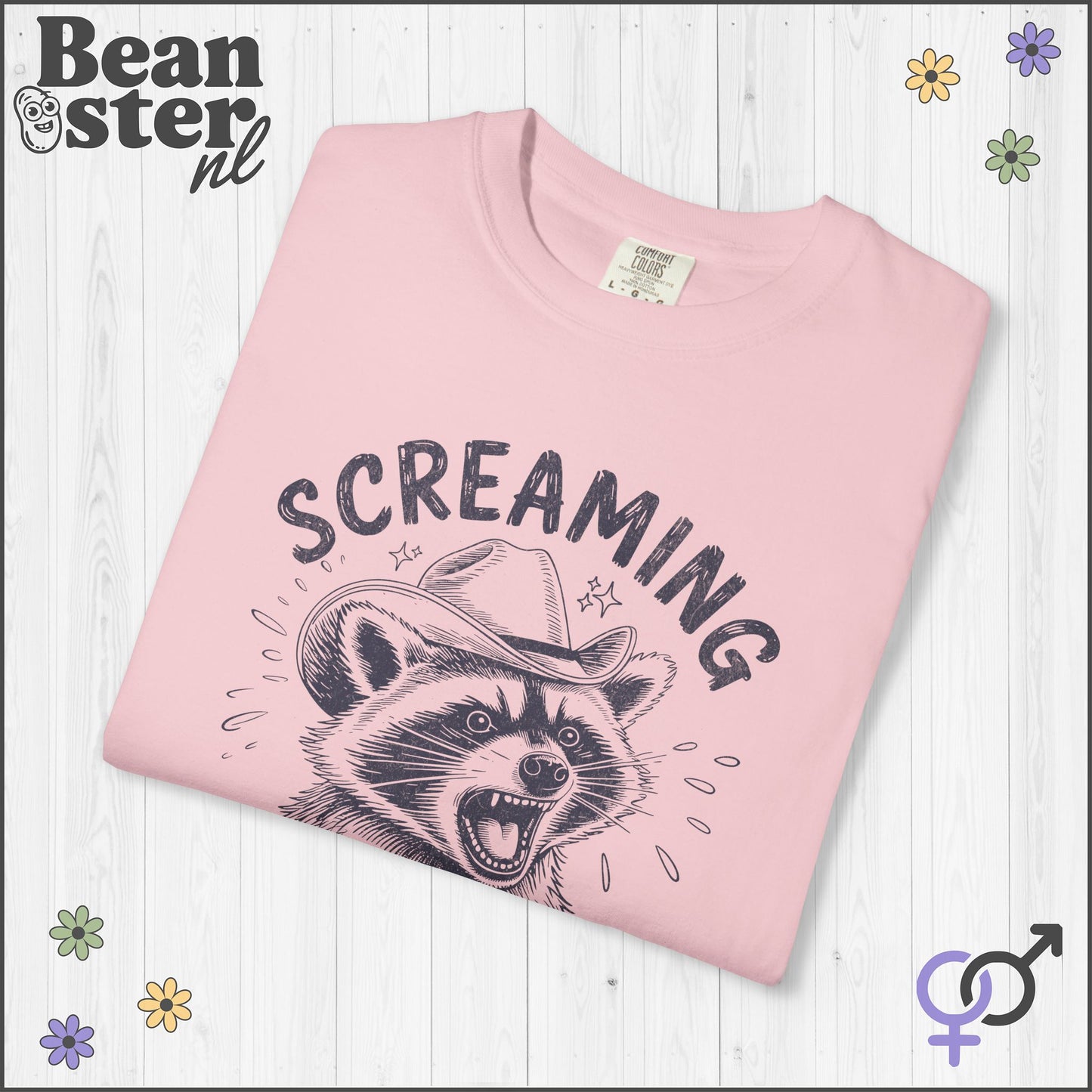 Quirky Raccoon Tee – Screaming Counts As Therapy