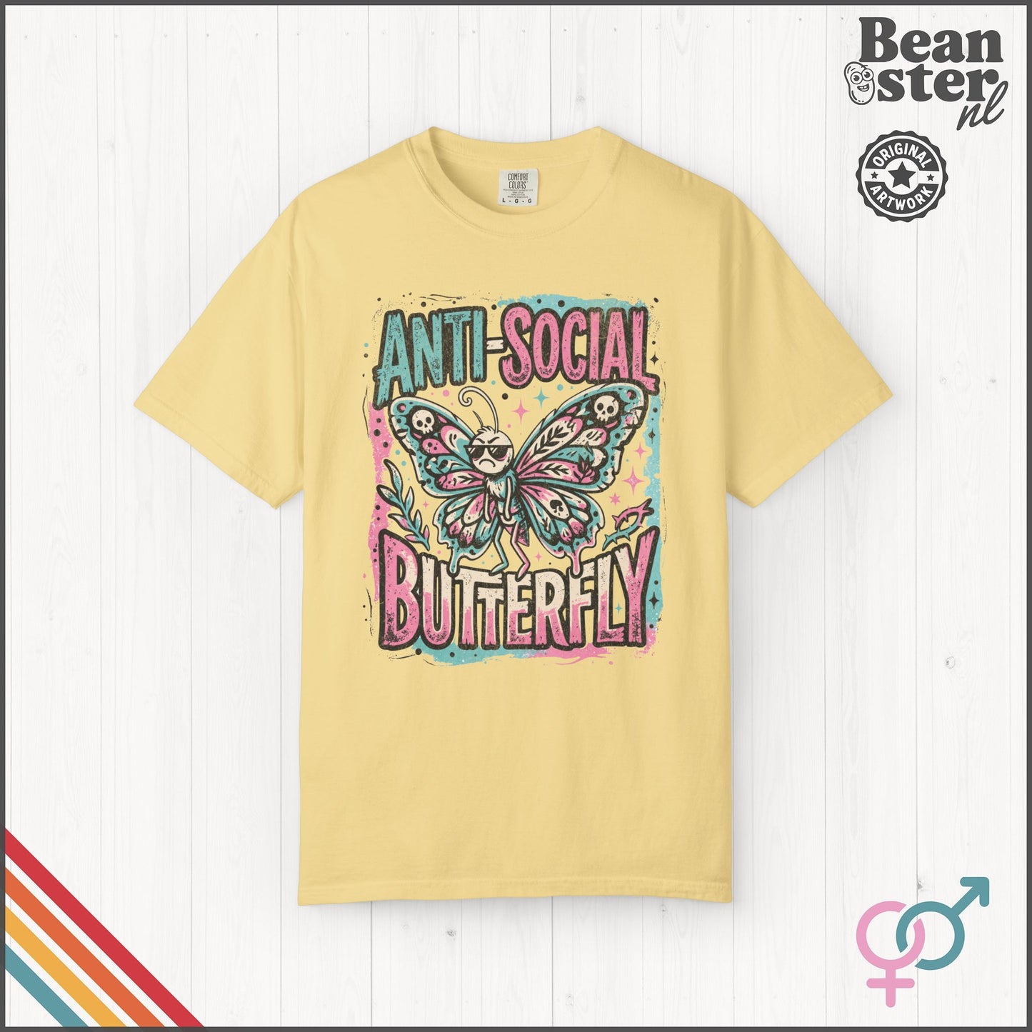 Anti Social Butterfly Funny Introvert T-Shirt