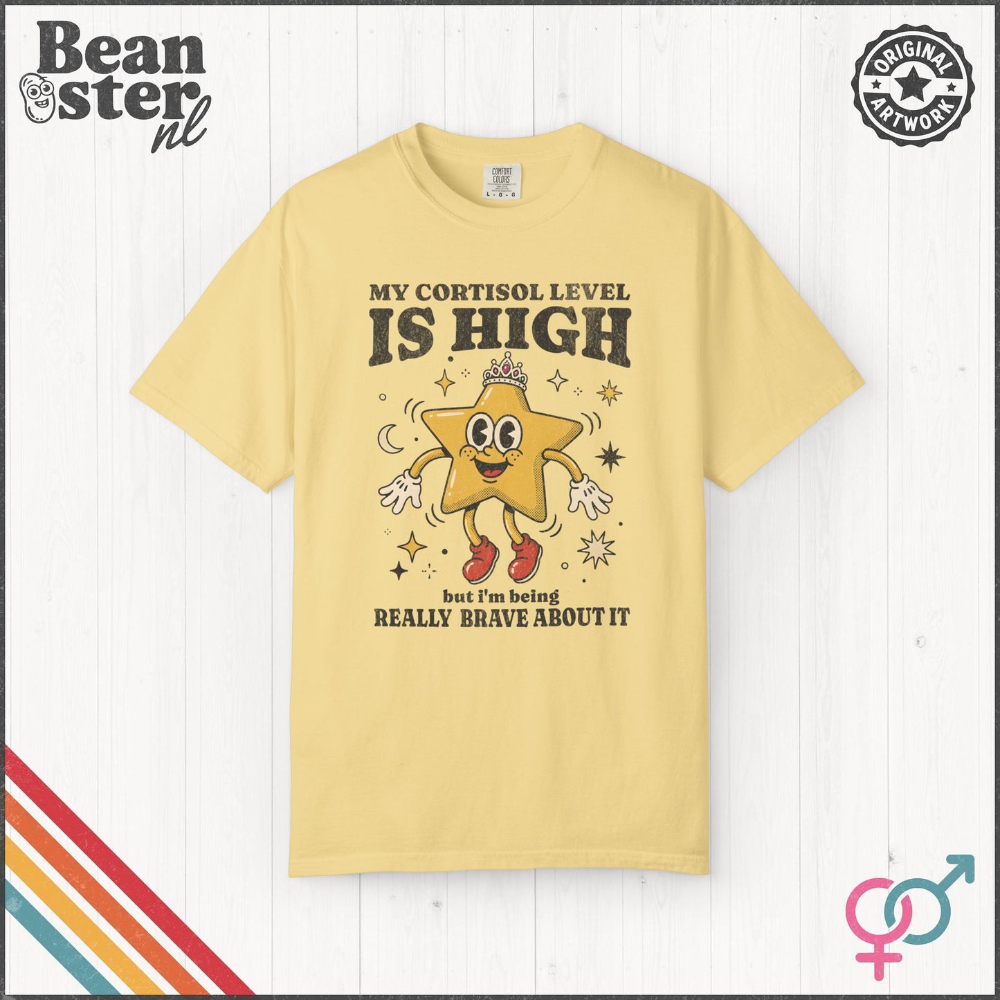 Funny Cortisol Graphic T-Shirt – Anxiety Humor Meme Tee