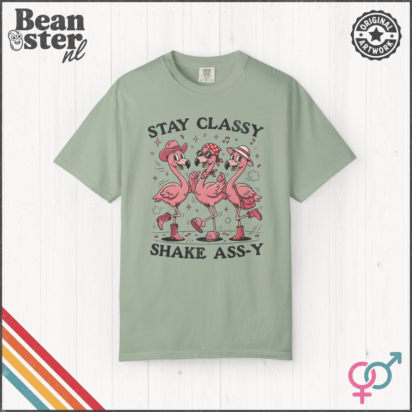 Stay Classy Shake Assy Funny Graphic T-Shirt Tee