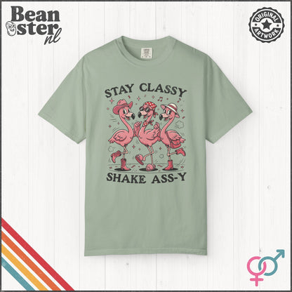 Stay Classy Shake Assy Funny Graphic T-Shirt Tee