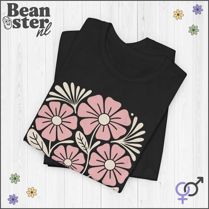 Radicalized By Basic Decency – Abstract Floral T-Shirt