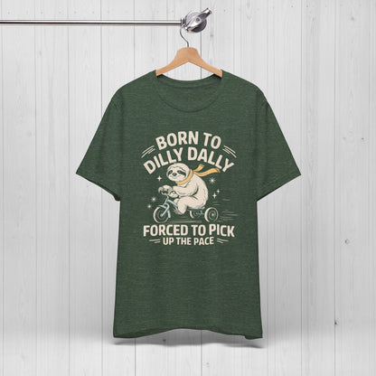 Born to Dilly Dally Sloth Bike Shirt – Funny Meme Tee