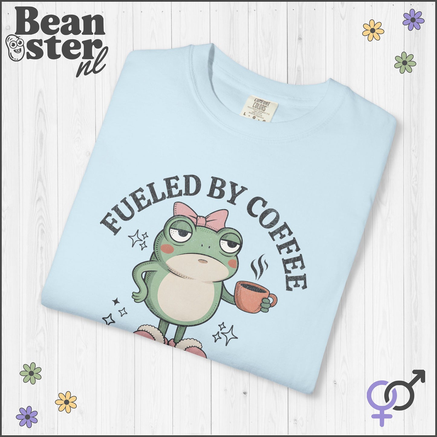 Coffee & Hormonal Chaos Funny Frog Graphic Tee