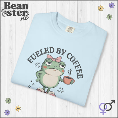 Coffee & Hormonal Chaos Funny Frog Graphic Tee