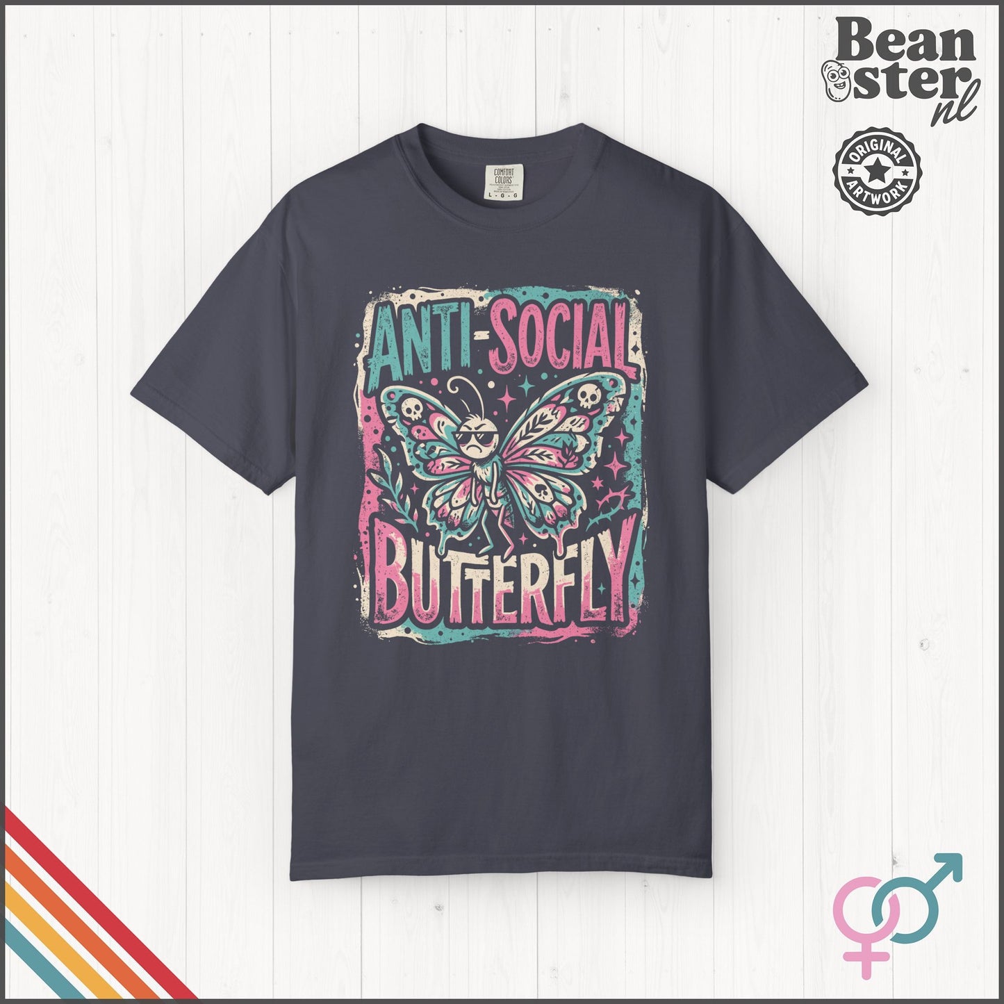 Anti Social Butterfly Funny Introvert T-Shirt