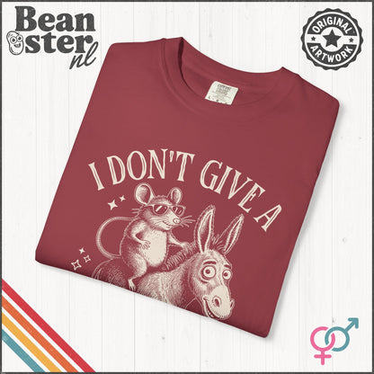 I don't give a rat's ass - Donkey Rat Shirt – Snarky Saying Tee
