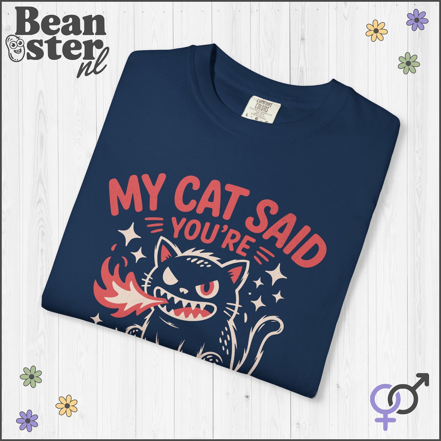 Kawaii Cat Graphic Tee – My Cat Said You’re a Bitch