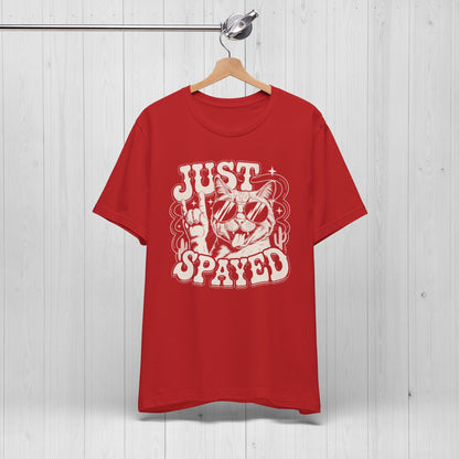 Just Spayed Cat Shirt – Funny Vintage Surgery Tee
