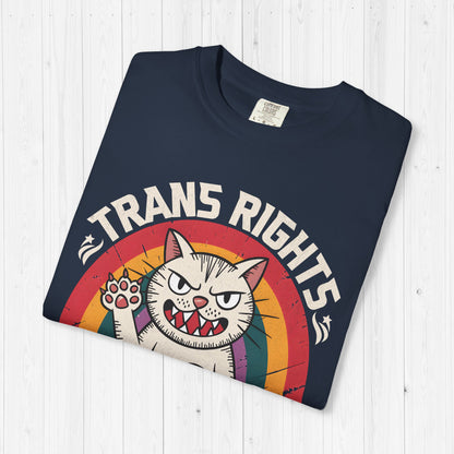 Trans Rights or I Bites Shirt – Funny LGBTQ Cat Tee