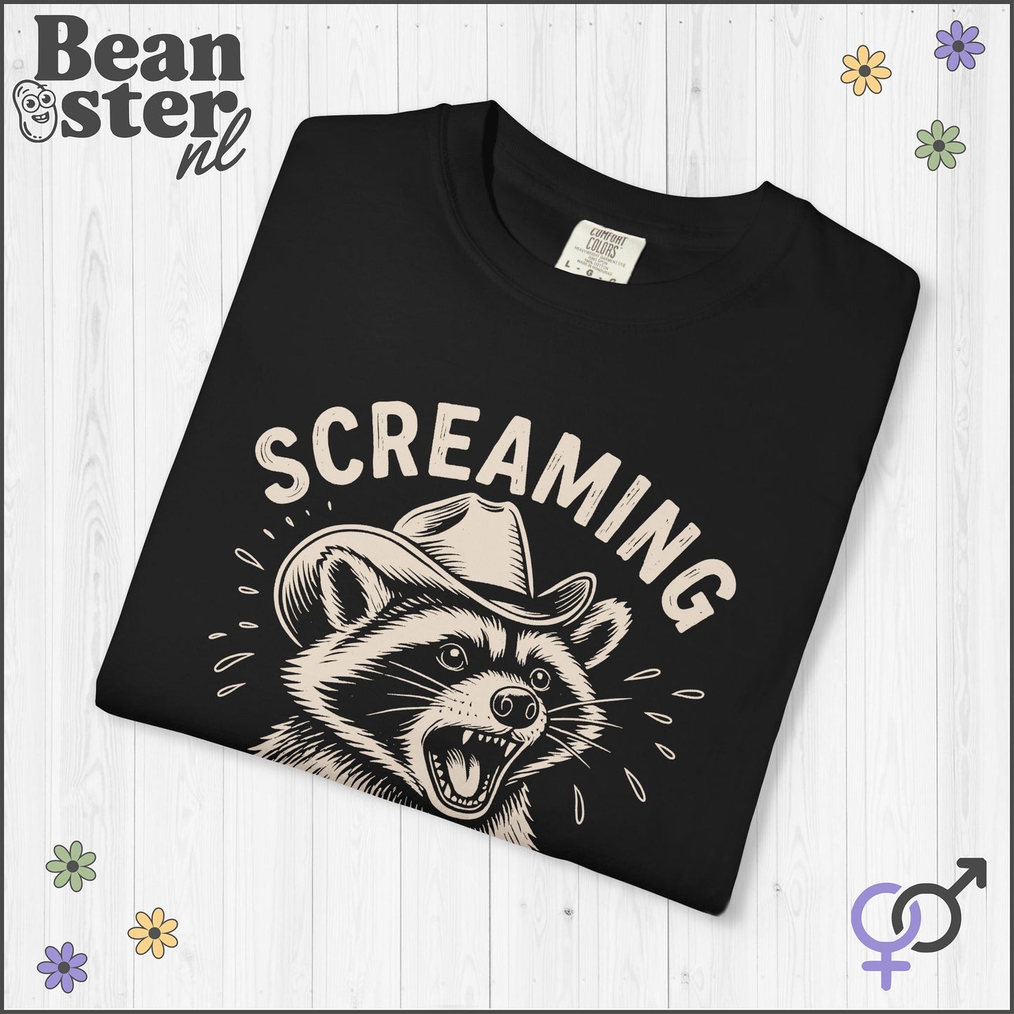 Quirky Raccoon Tee – Screaming Counts As Therapy