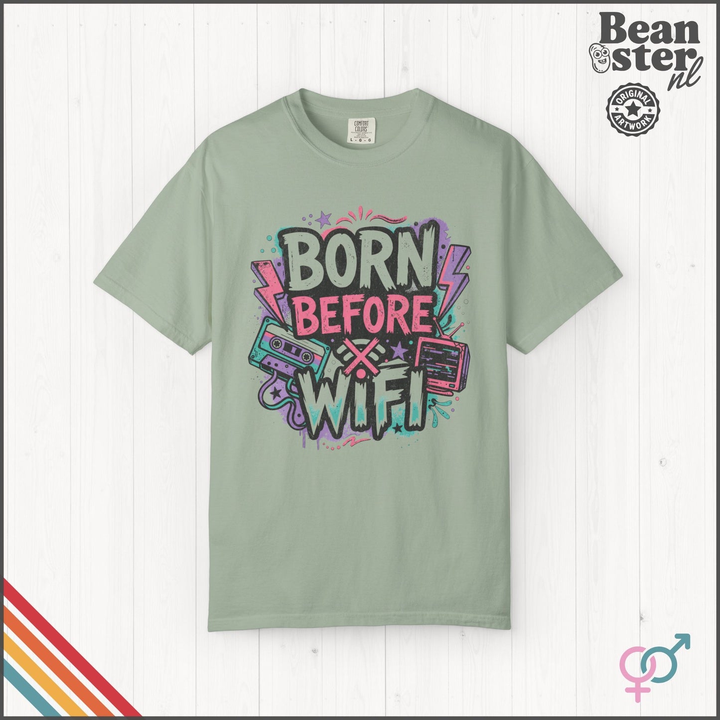 Born Before WiFi T-Shirt | 80s Kid Retro Tech Tee