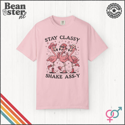 Stay Classy Shake Assy Funny Graphic T-Shirt Tee