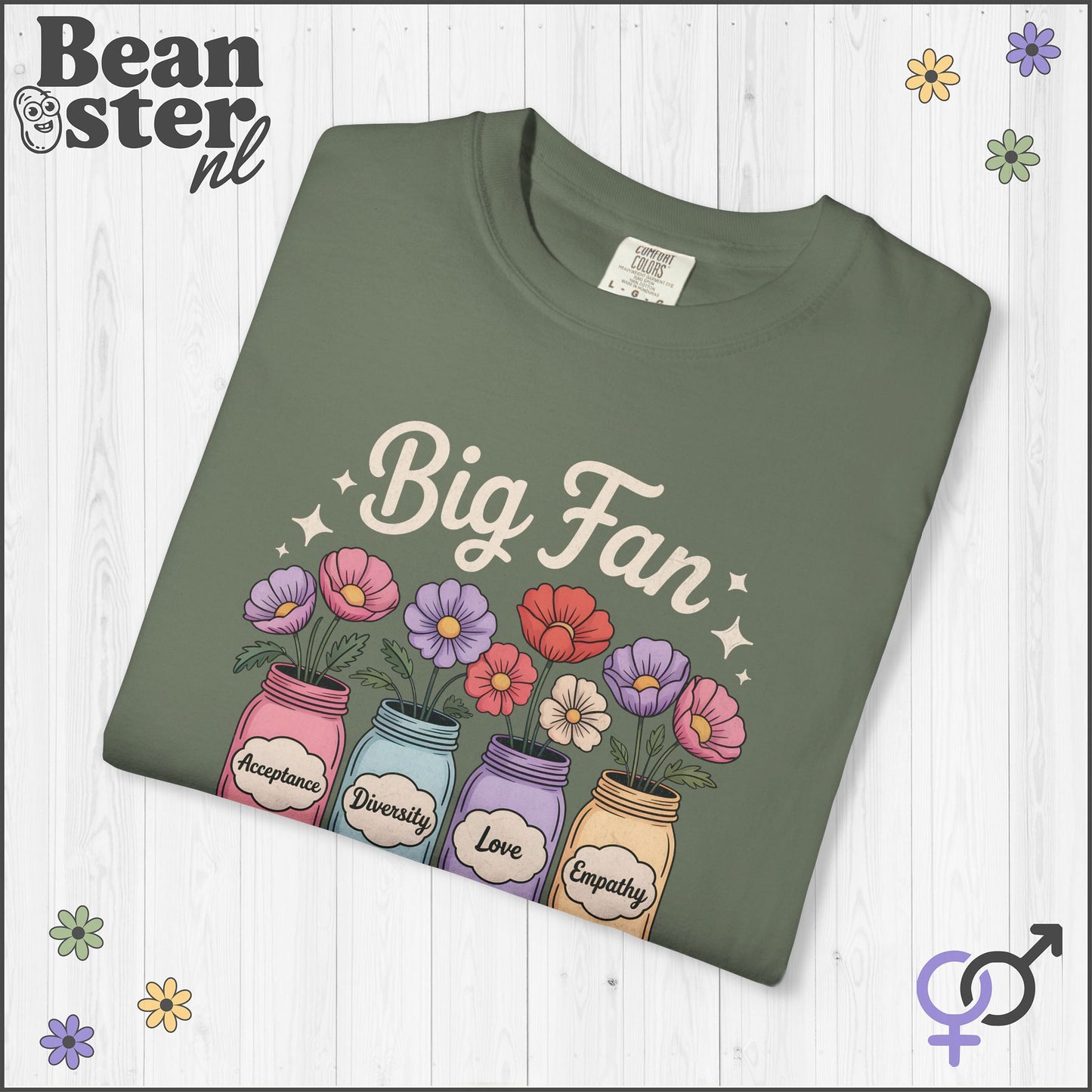 Cute Jar Graphic Tee – Human Rights Flower Slogan Shirt