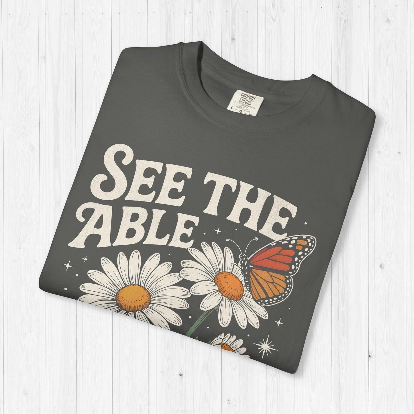 See The Able Not The Label Floral Autism Awareness Tee
