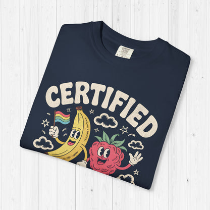 Certified Fruit Snack Tee – Cute Retro LGBTQ Shirt 🍌💖