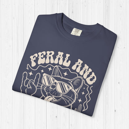 Feral and Spayed Cat Tee – Funny Vintage Feminist Shirt