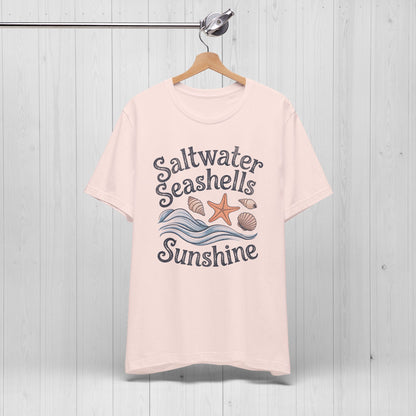 Saltwater Seashells Sunshine Tee – Vintage Beach Vibes