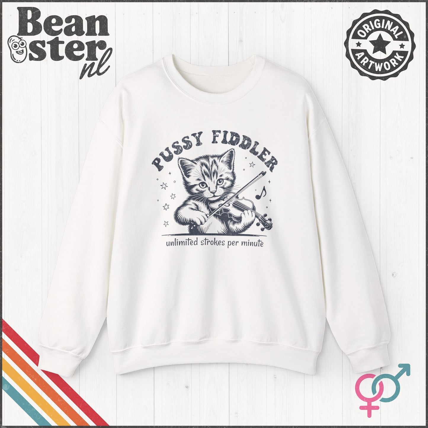 Pussy Fiddler Sweatshirt – Funny Cat Meme Crewneck