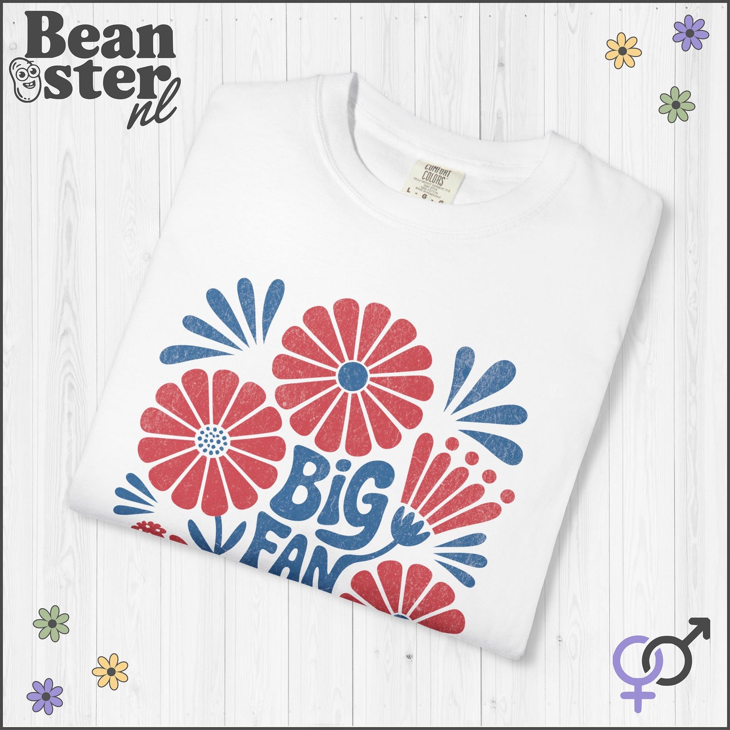 Big Fan of Human Rights | Abstract Flowers T-Shirt