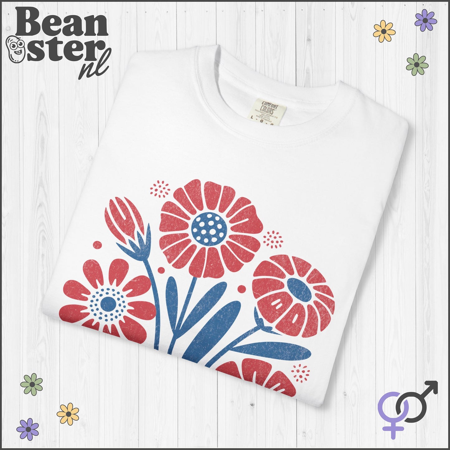 Abstract Floral T-Shirt | Grow Positive Thoughts Tee