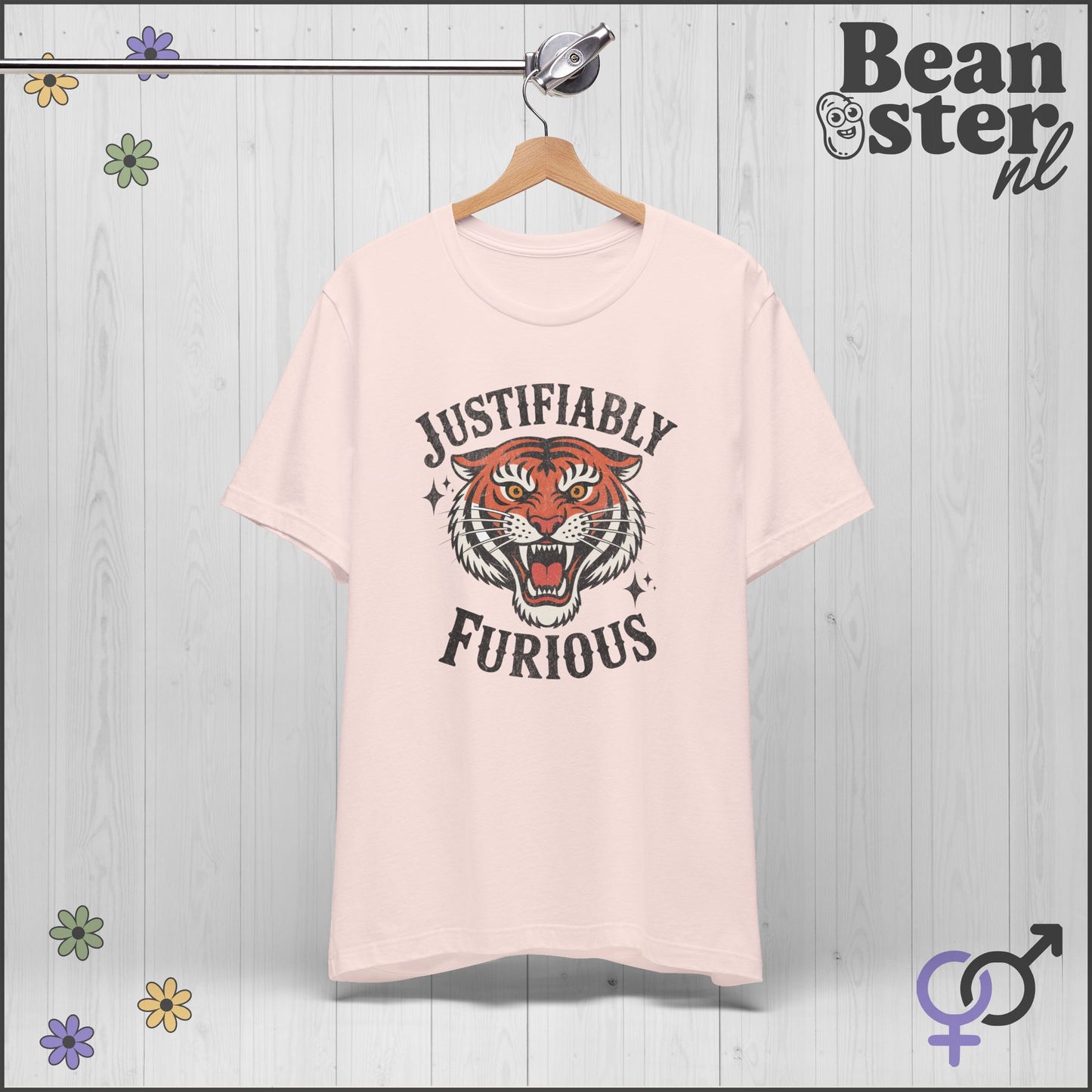 Justifiably Furious Tiger Tee | Retro Political Shirt