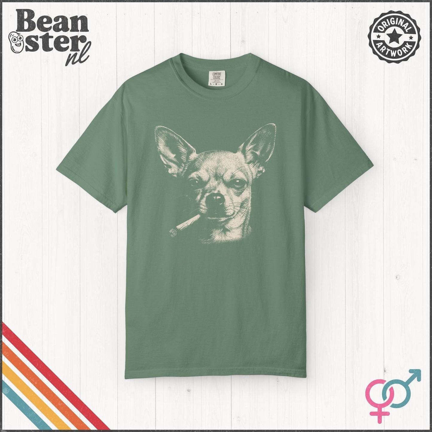 Smoking Chihuahua Graphic T-Shirt