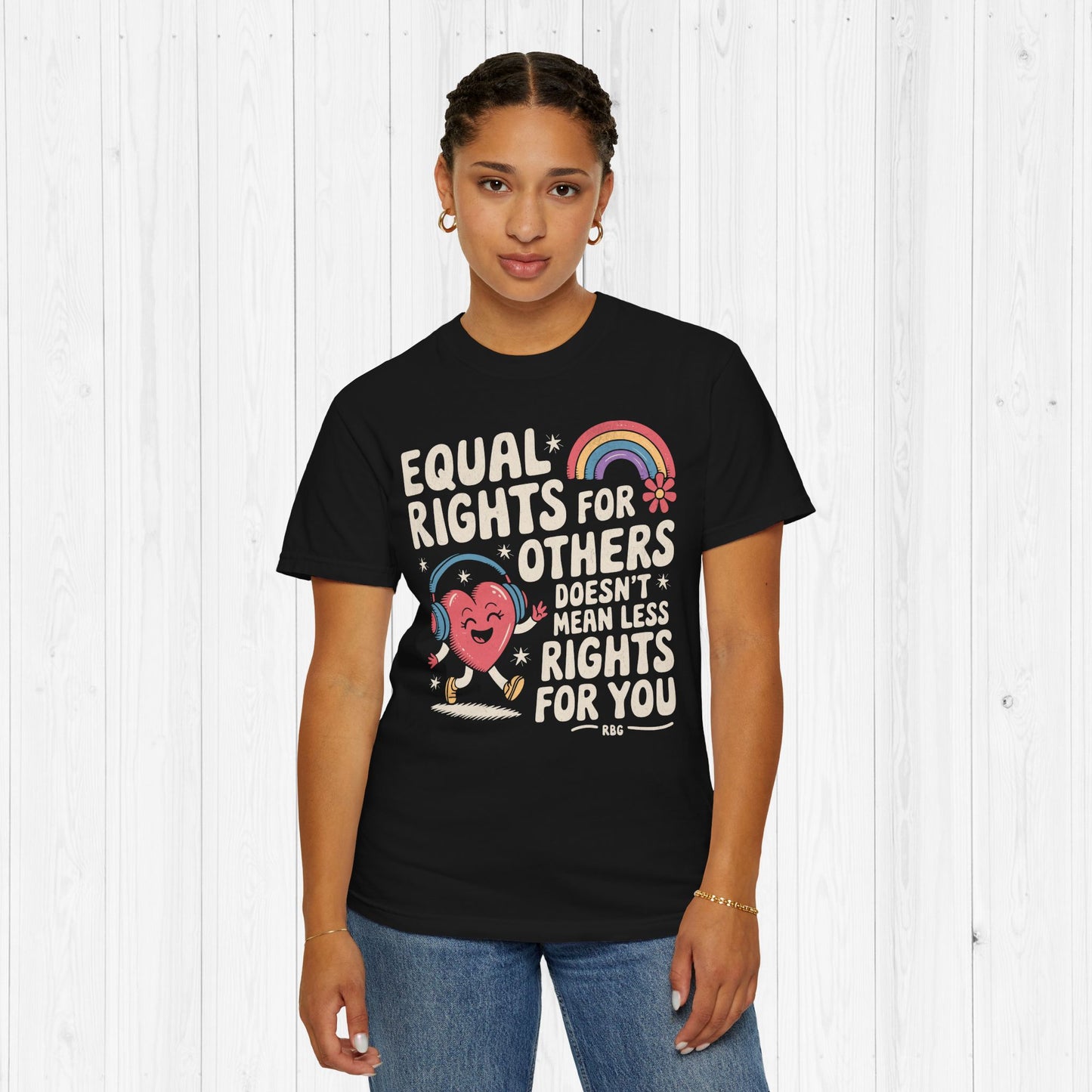 Equal Rights Retro Tee – It’s Not a Pie, It’s Justice 🍰🌈