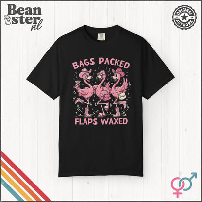 Funny Bags Packed Flaps Waxed Graphic T-Shirt