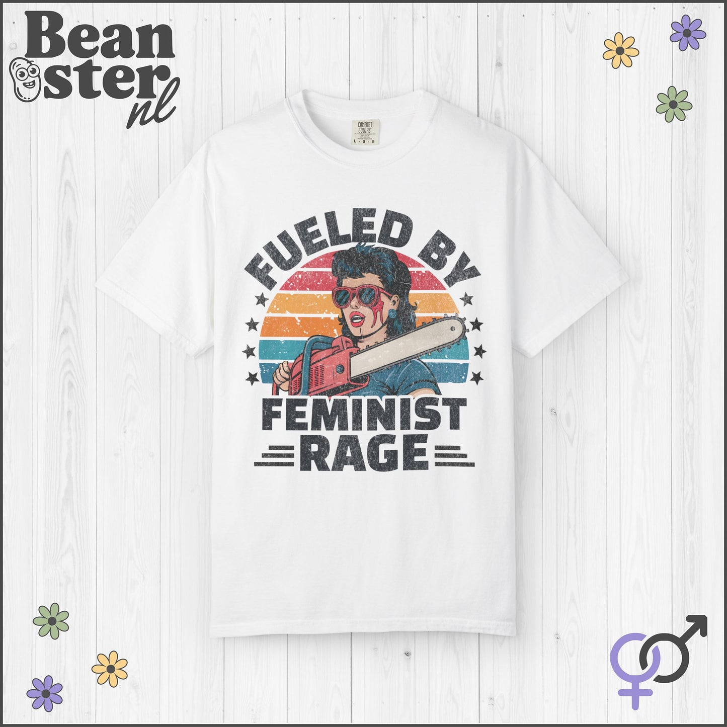 Fueled By Female Rage Retro Tee – Feminist Shirt