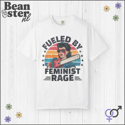 Fueled By Female Rage Retro Tee – Feminist Shirt