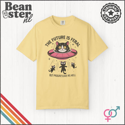 Funny Cat UFO T-Shirt | Quirky Progressive Graphic Tee