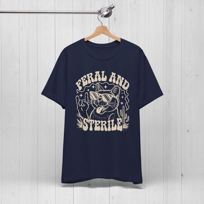 Feral and Sterile Rocker Cat Shirt – Funny Vintage Tee