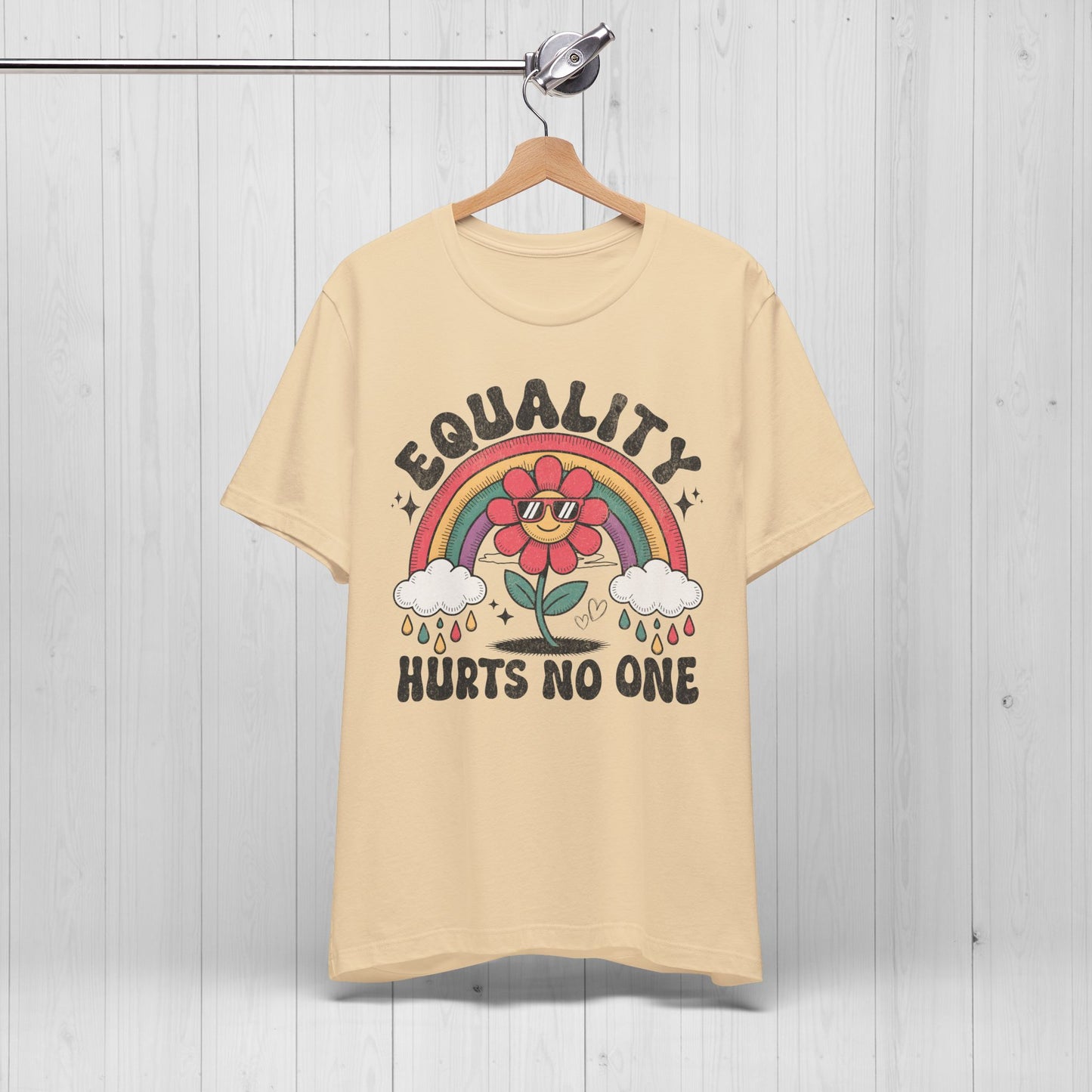 Equality Hurts No One Shirt – Groovy Pride Tee 🌈🌼