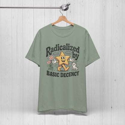 Radicalized By Basic Decency - Quirky Star T-Shirt
