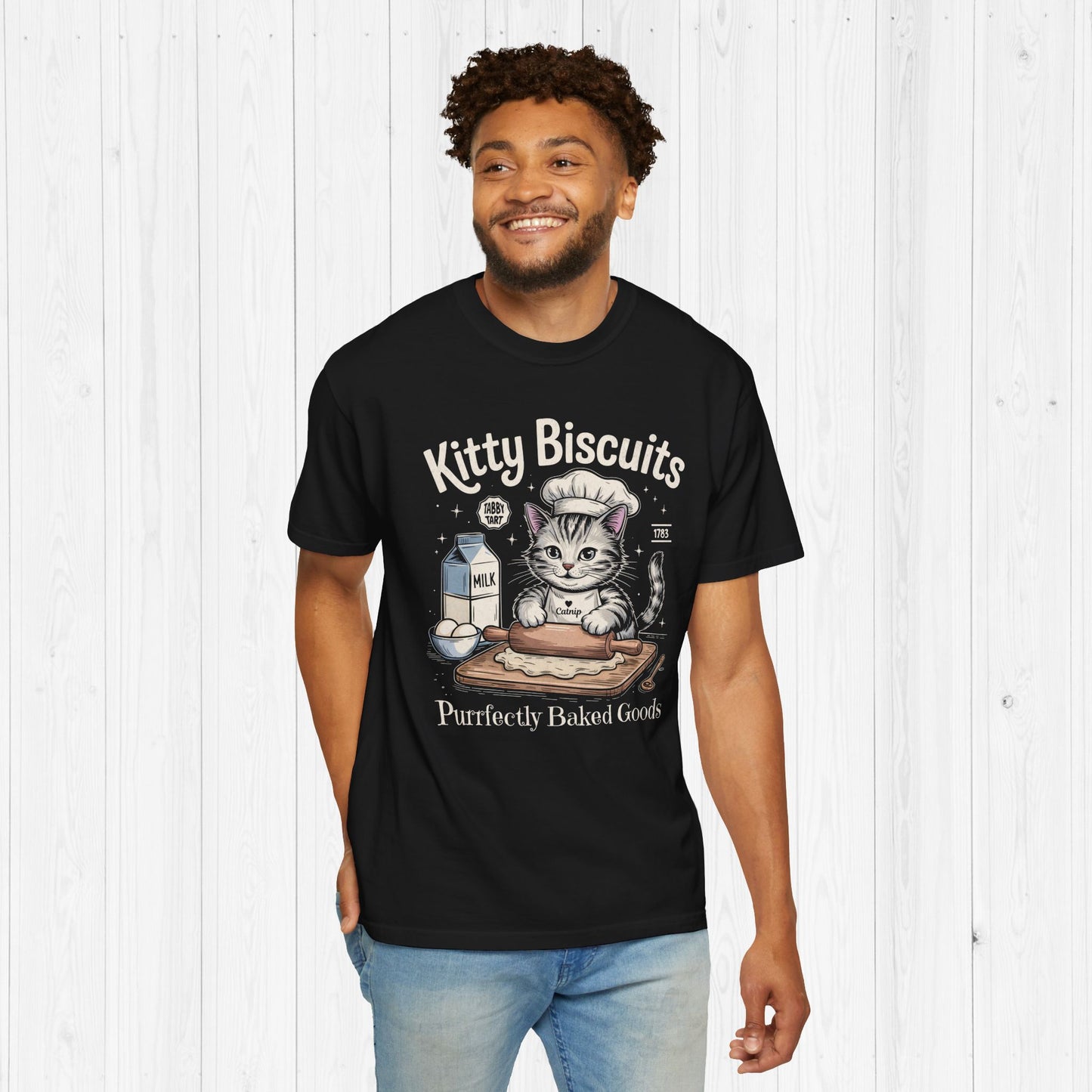 Kitty Biscuits Shirt – Cute Cat Baking Vintage Tee