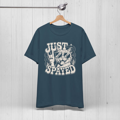 Just Spayed Cat Shirt – Funny Vintage Surgery Tee