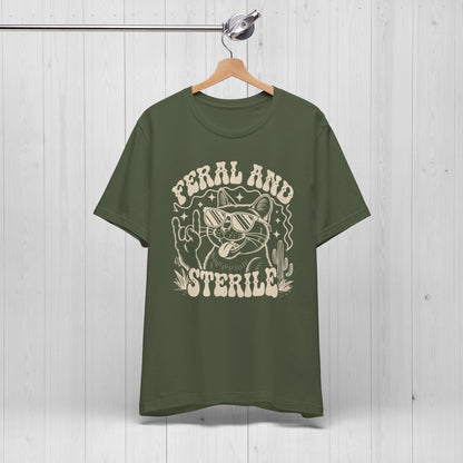 Feral and Sterile Rocker Cat Shirt – Funny Vintage Tee