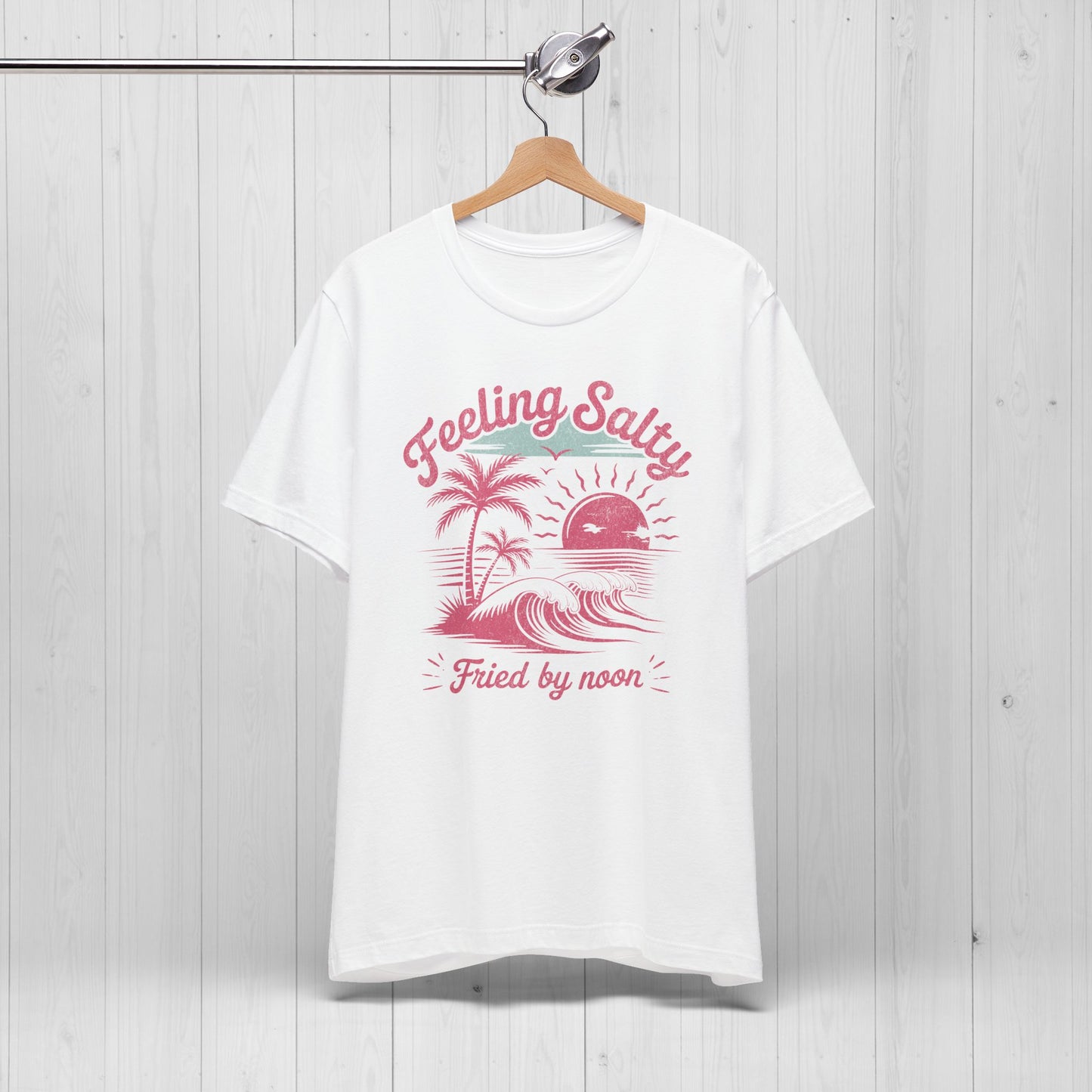Feeling Salty Retro Pink Tee – Vintage Summer Vibes Shirt