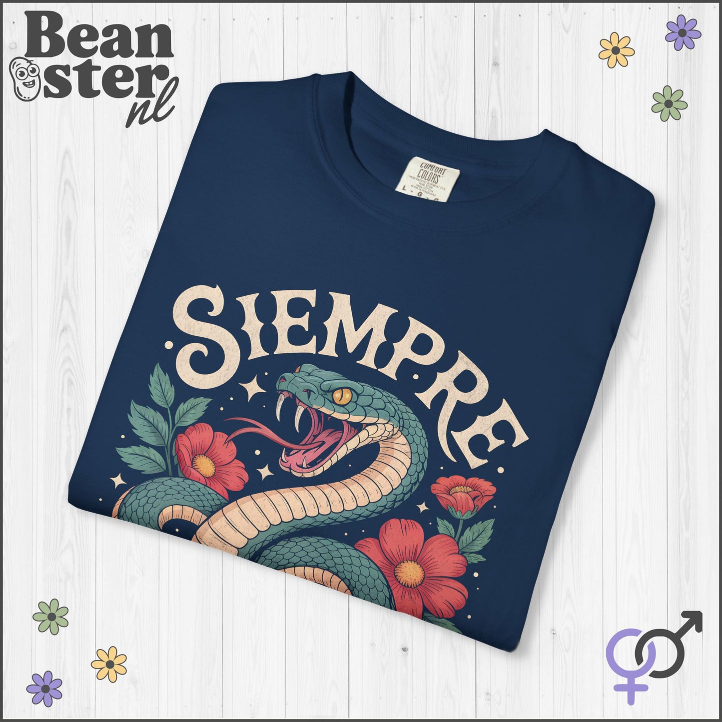 Siempre Antifascista Floral Snake Shirt – Protest Tee