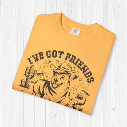 Vintage Western Corgi Shirt – Customizable ‘Friends in Low Places’ Tee