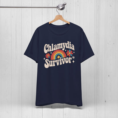 Chlamydia Survivor Shirt 🌈 Funny Rainbow Flower Tee