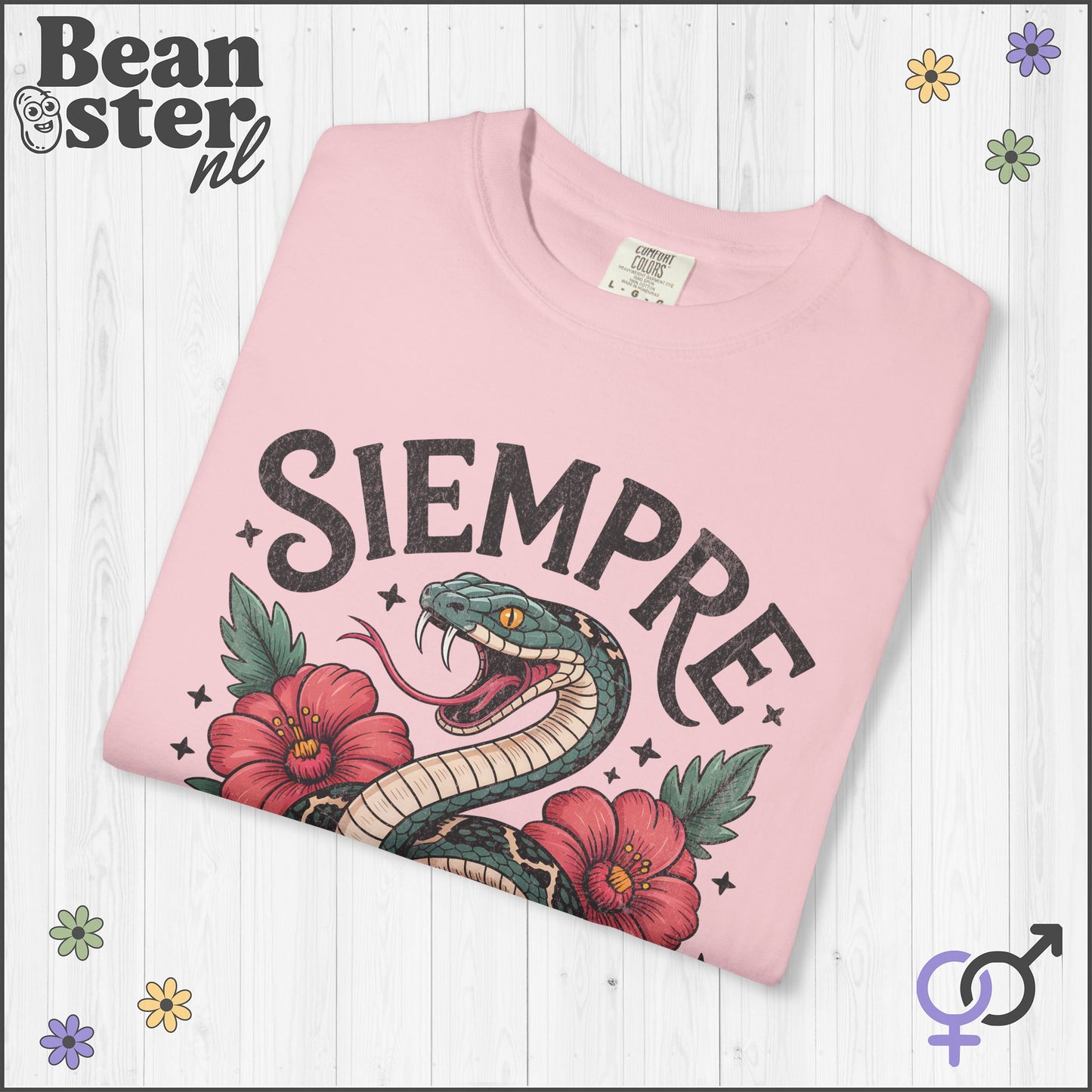Siempre Antifascista Floral Snake Shirt – Protest Tee