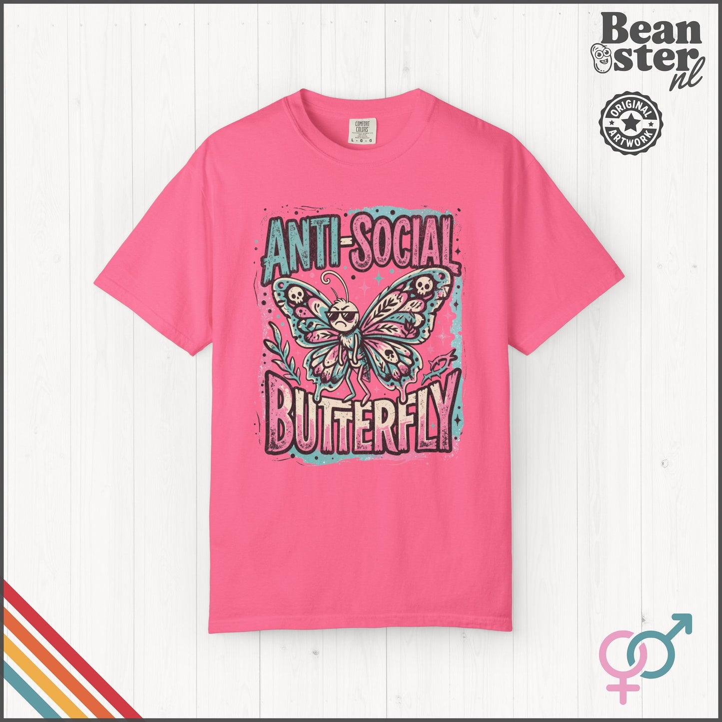 Anti Social Butterfly Funny Introvert T-Shirt