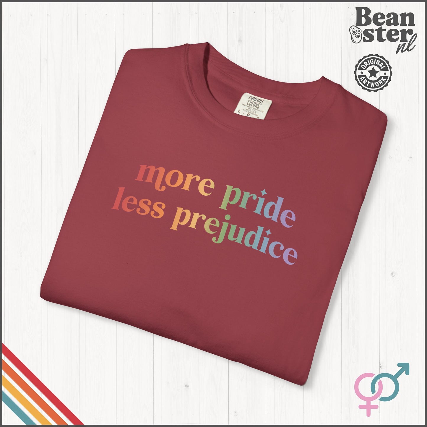 More Pride Less Prejudice LGBTQ Pride T-Shirt