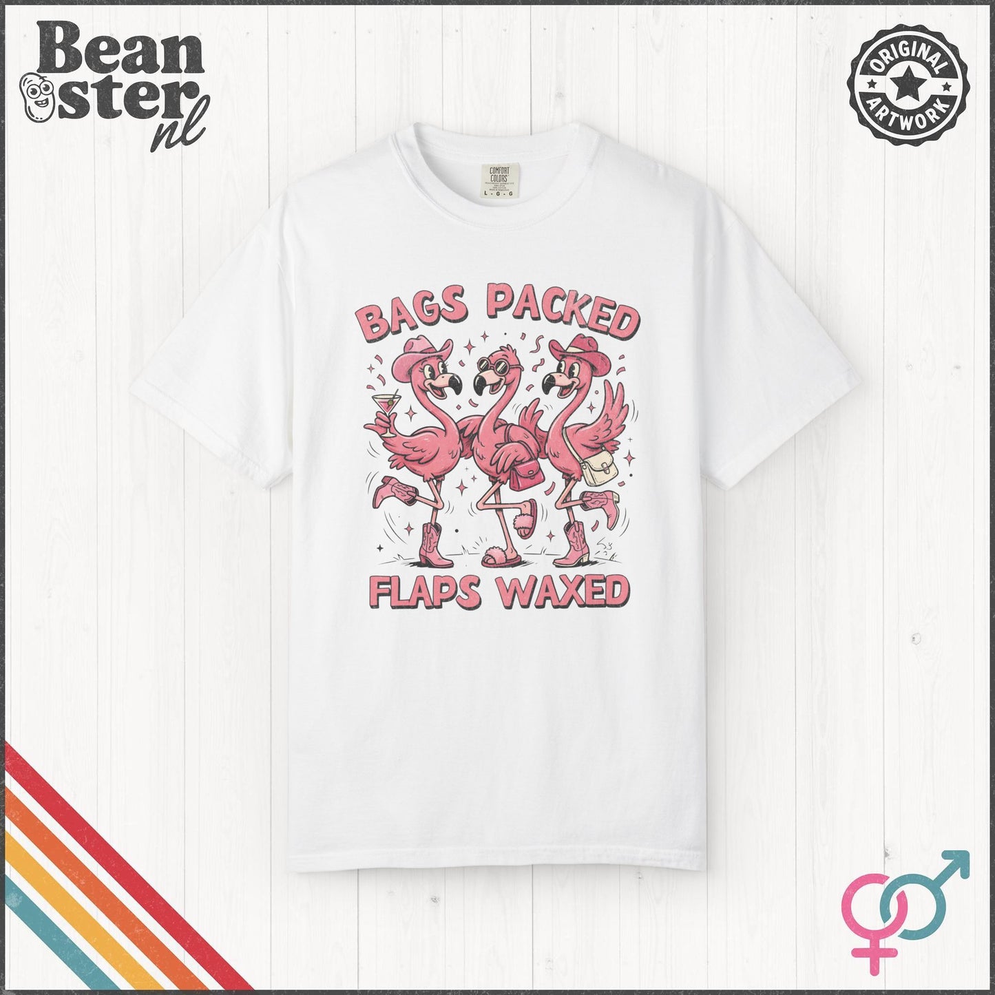Funny Bags Packed Flaps Waxed Graphic T-Shirt