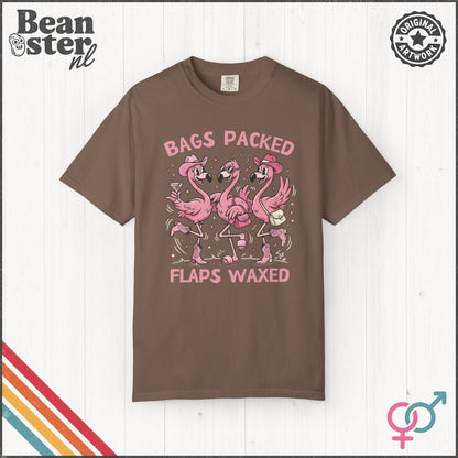 Funny Bags Packed Flaps Waxed Graphic T-Shirt