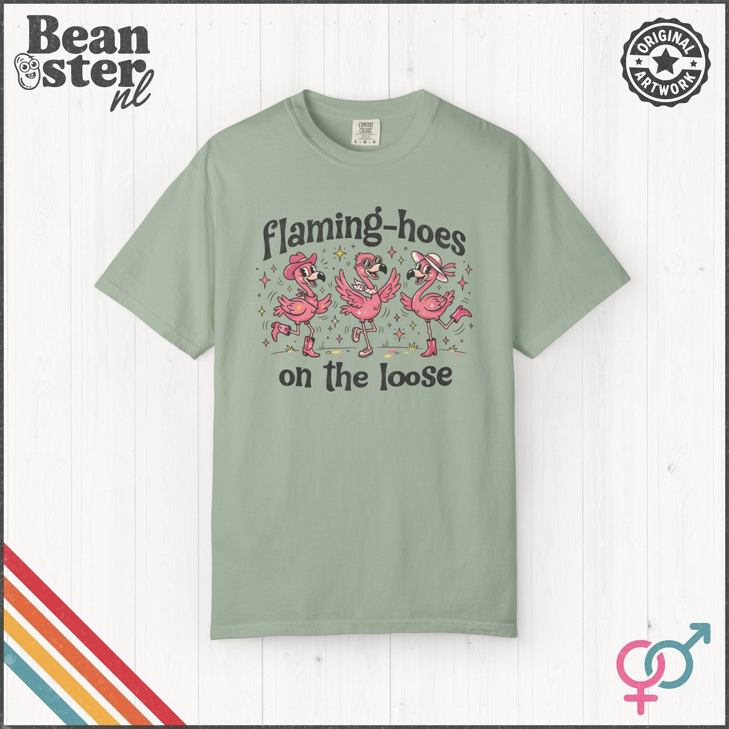 Flaming-hoes Funny Flamingo Graphic T-Shirt